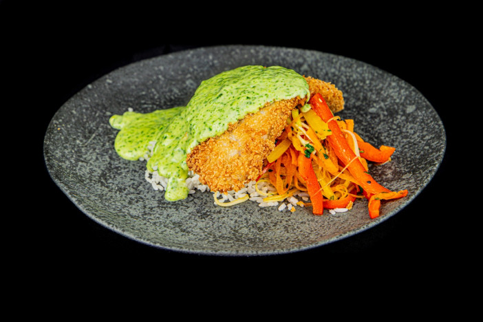 Tropicatto <p>Filé de Peixe à Milanesa ao Molho de Espinafre</p>